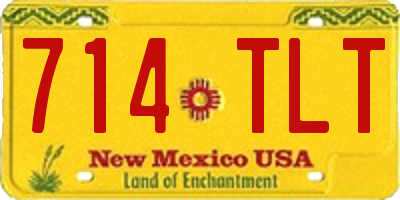 NM license plate 714TLT