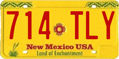 NM license plate 714TLY