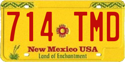 NM license plate 714TMD