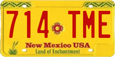 NM license plate 714TME