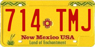 NM license plate 714TMJ