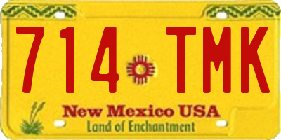 NM license plate 714TMK
