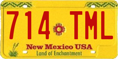 NM license plate 714TML