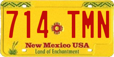 NM license plate 714TMN