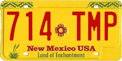 NM license plate 714TMP