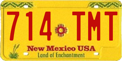 NM license plate 714TMT