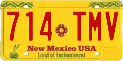 NM license plate 714TMV