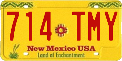 NM license plate 714TMY