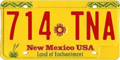 NM license plate 714TNA
