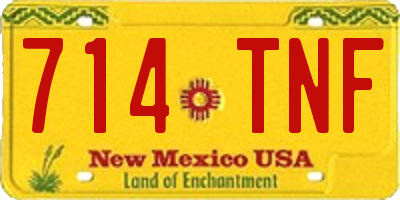 NM license plate 714TNF