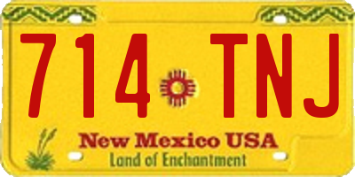 NM license plate 714TNJ