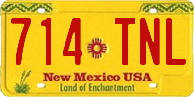 NM license plate 714TNL