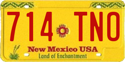 NM license plate 714TNO