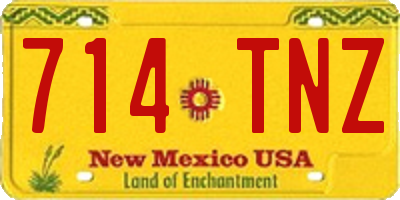 NM license plate 714TNZ