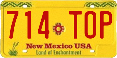 NM license plate 714TOP
