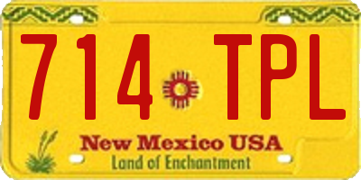 NM license plate 714TPL