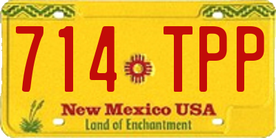 NM license plate 714TPP
