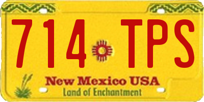 NM license plate 714TPS