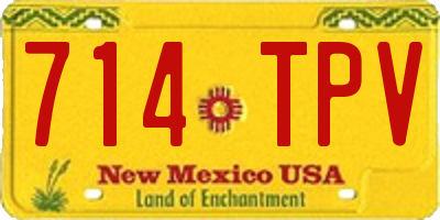 NM license plate 714TPV