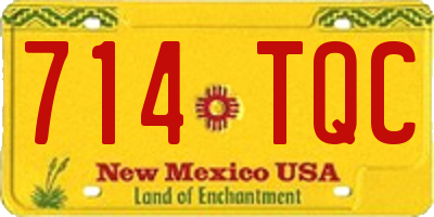 NM license plate 714TQC