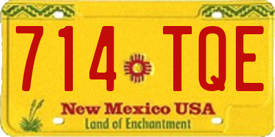 NM license plate 714TQE