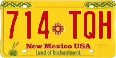 NM license plate 714TQH