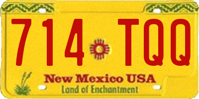 NM license plate 714TQQ