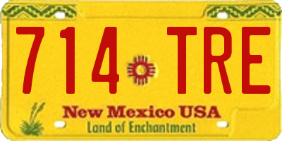 NM license plate 714TRE