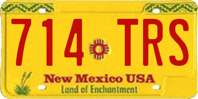 NM license plate 714TRS