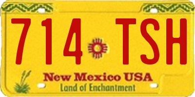 NM license plate 714TSH