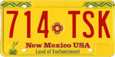 NM license plate 714TSK