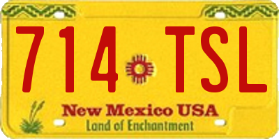 NM license plate 714TSL