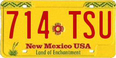 NM license plate 714TSU