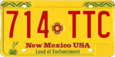 NM license plate 714TTC