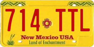 NM license plate 714TTL