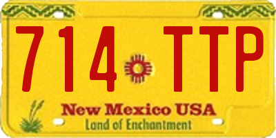 NM license plate 714TTP