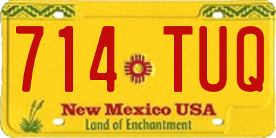 NM license plate 714TUQ