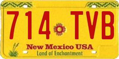 NM license plate 714TVB