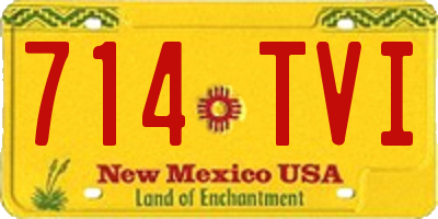 NM license plate 714TVI