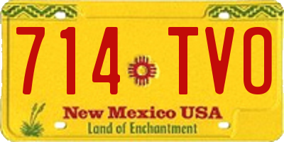 NM license plate 714TVO
