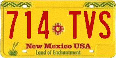 NM license plate 714TVS