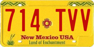 NM license plate 714TVV