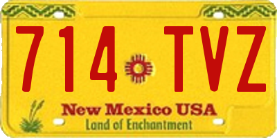 NM license plate 714TVZ