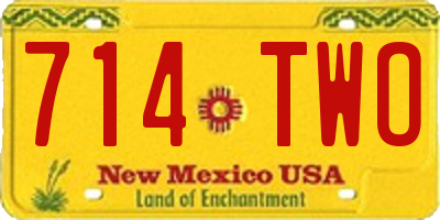 NM license plate 714TWO