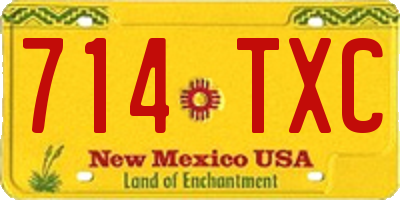 NM license plate 714TXC