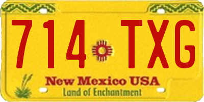 NM license plate 714TXG