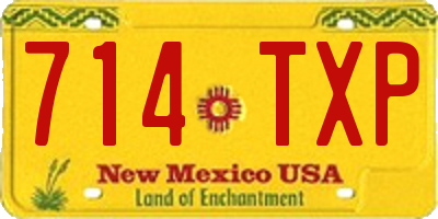NM license plate 714TXP