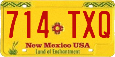 NM license plate 714TXQ