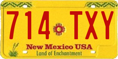 NM license plate 714TXY