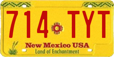 NM license plate 714TYT